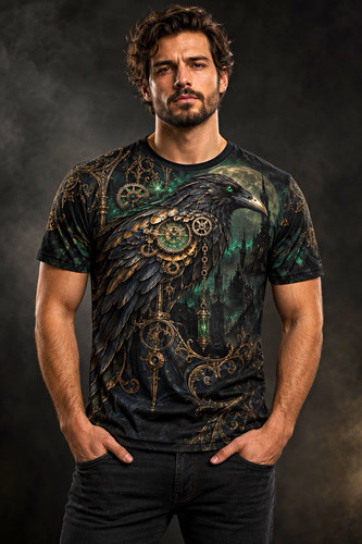 Men gothic steampunk raven - steampunk,