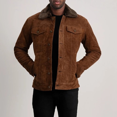Men real suede leather - men's,
