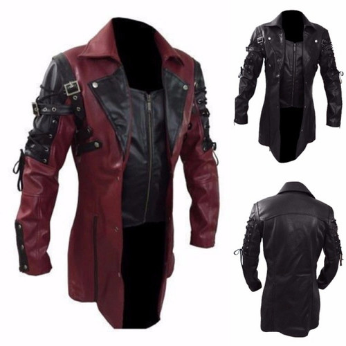 Rave jacket men gothic pu - rave,