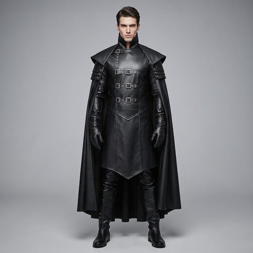 Men black leather - men's,