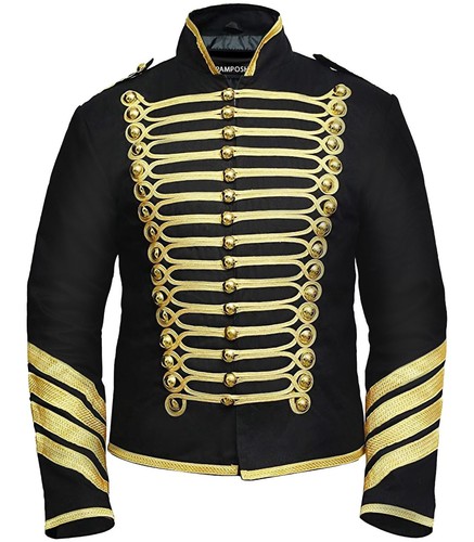 Mens black gold hussar - &,