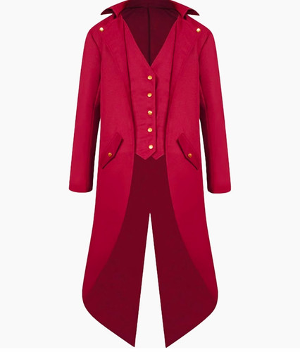 Xxl men red tailcoat jacket - xxl,