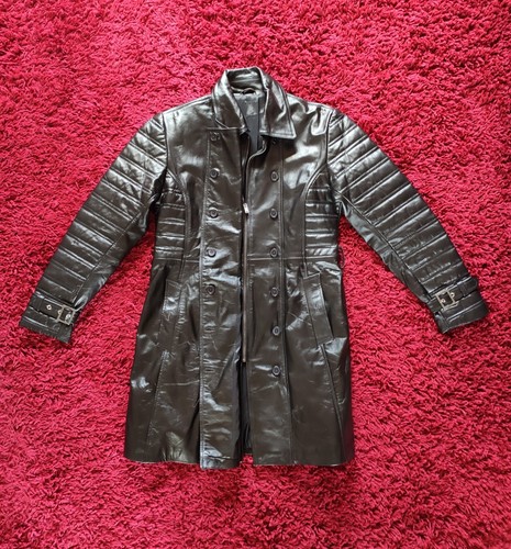 Leather coat trenchcoat goth - leather,