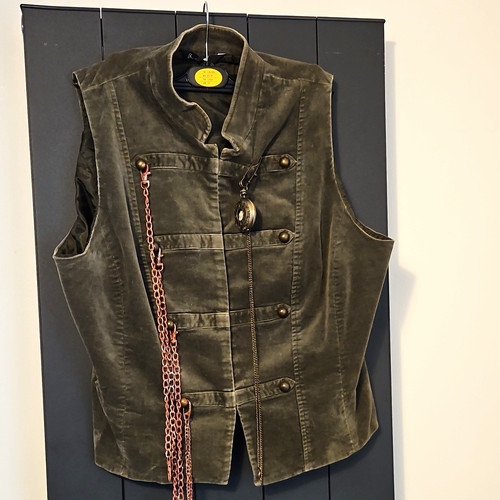 Mens steampunk outfit khaki - mens,