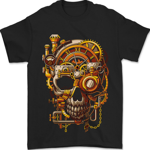 Steampunk skull mens - steampunk, t-shirt
