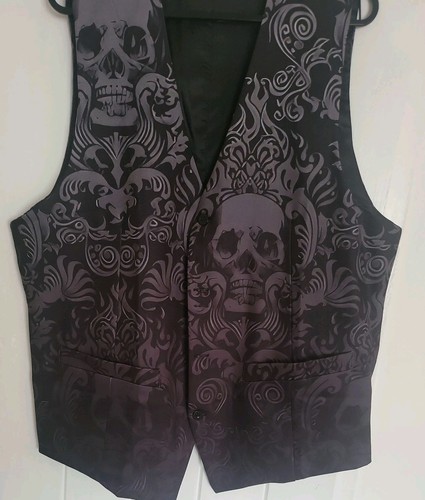 Gothic skulls men waistcoat - men's,