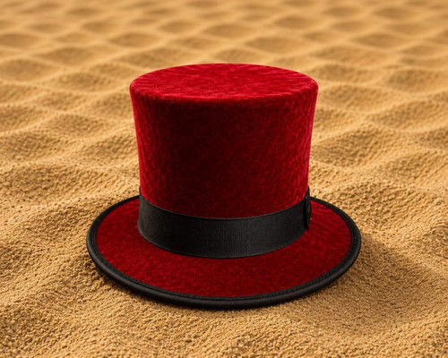 Luxury red velvet top hat - luxury,