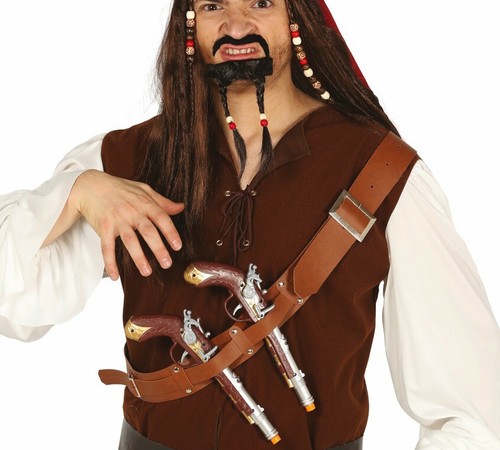 Mens double pirate gun holster - pirate,