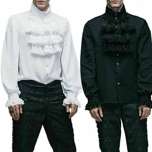 Mens shirt top white gothic - ,