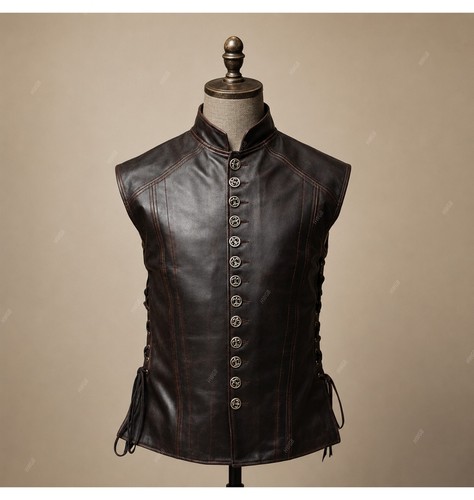 Men leather vest renaissance - men's,