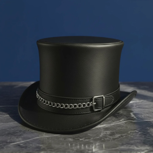Black genuine leather top - genuine,