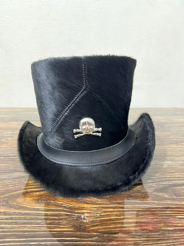 Black cowhide leather - cowhide,